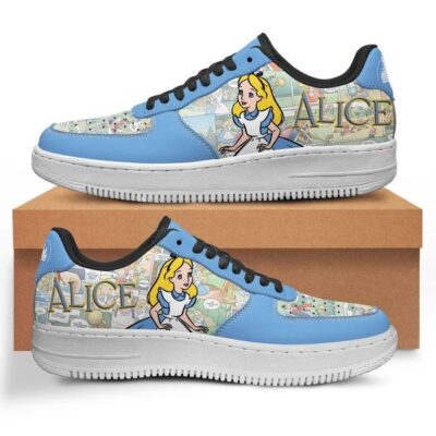 Alice In Wonderland Sneaker Disney Sneakers Unisex Classic Low Top Air Force 1 Shoes Converse Style Sneakers