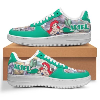 Ariel The Little Mermaid Sneaker Disney Sneakers Unisex Classic LowTop Air Force 1 Shoes Converse Style Sneakers
