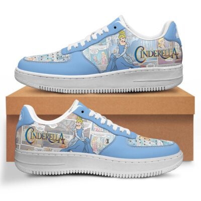 Cinderella Sneaker Disney Sneakers Unisex Classic Low Top Air Force 1 Shoes Converse Style Sneakers