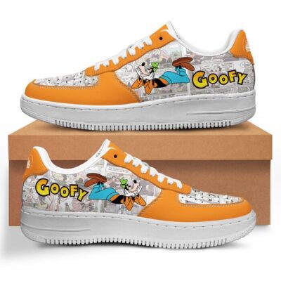 Goofy Dog Sneaker Disney Sneakers Unisex Classic Low Top Air Force 1 Shoes Converse Style Sneakers