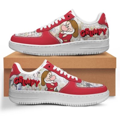 Grumpy Sneaker Disney Sneakers Unisex Classic Low Top Air Force 1 Shoes Converse Style Sneakers