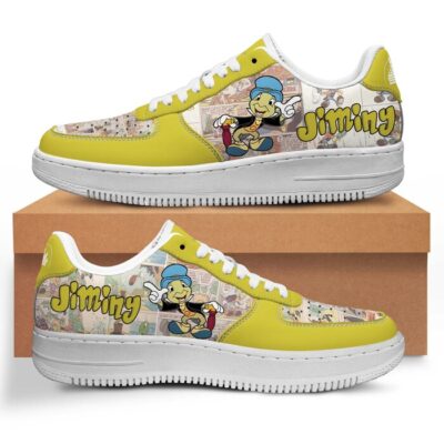 Jiminy Cricket Sneaker Disney Sneakers Unisex Classic Low Top Air Force 1 Shoes Converse Style Sneakers