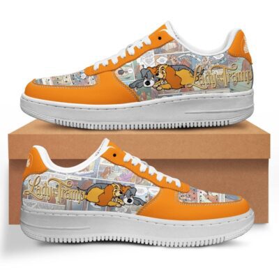 Lady And The Tramp Sneaker Disney Sneakers Unisex Classic Low Top Air Force 1 Shoes Converse Style Sneakers
