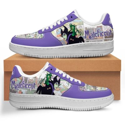 Maleficent Sneaker Disney Sneakers Unisex Classic Low Top Air Force 1 Shoes Converse Style Sneakers