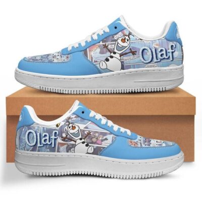 Olaf Sneaker Disney Sneakers Unisex Classic Low Top Air Force 1 Shoes Converse Style Sneakers