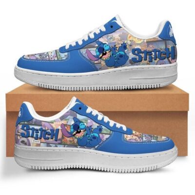 Stitch Sneaker Disney Sneakers Unisex Classic Low Top Air Force 1 Shoes Converse Style Sneakers