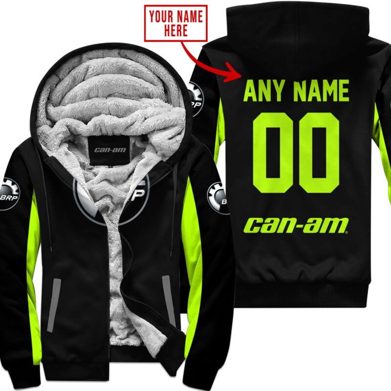 Custom Name Racing Can-Am Neon Fleece Zip Hoodie MFH1610