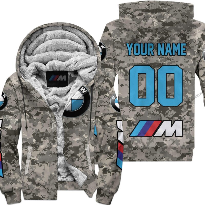 Us Army Bmw Racing Custom Name Fleece Zip Hoodie MFH1381