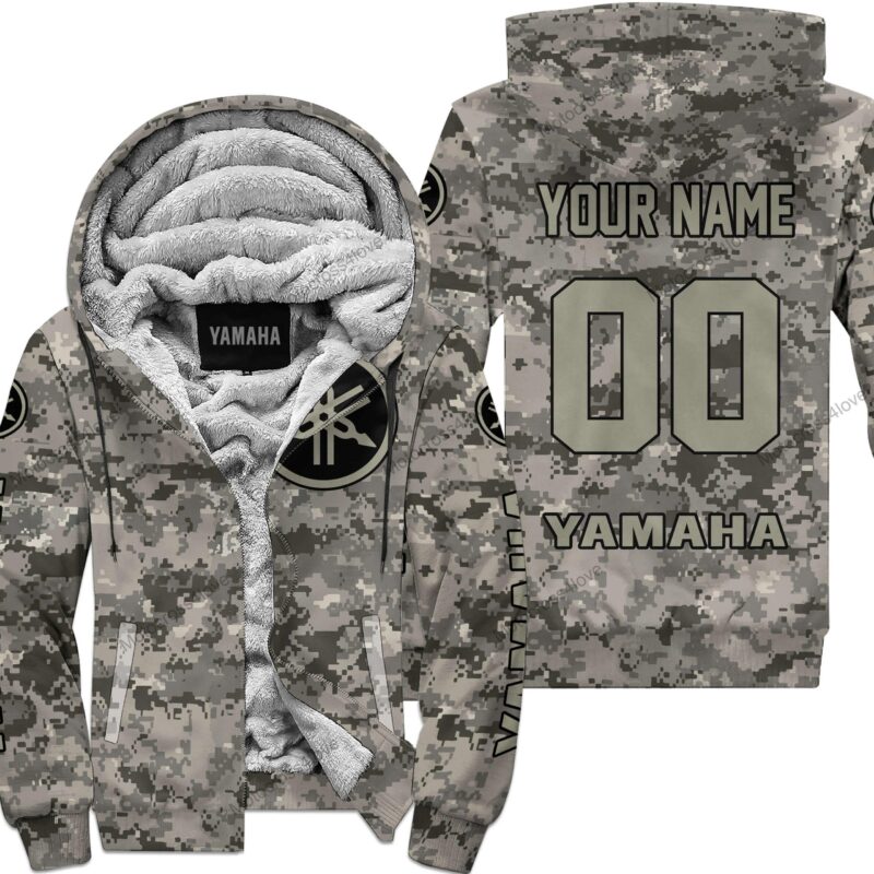 Us Army Yamaha Racing Custom Name Fleece Zip Hoodie MFH1318