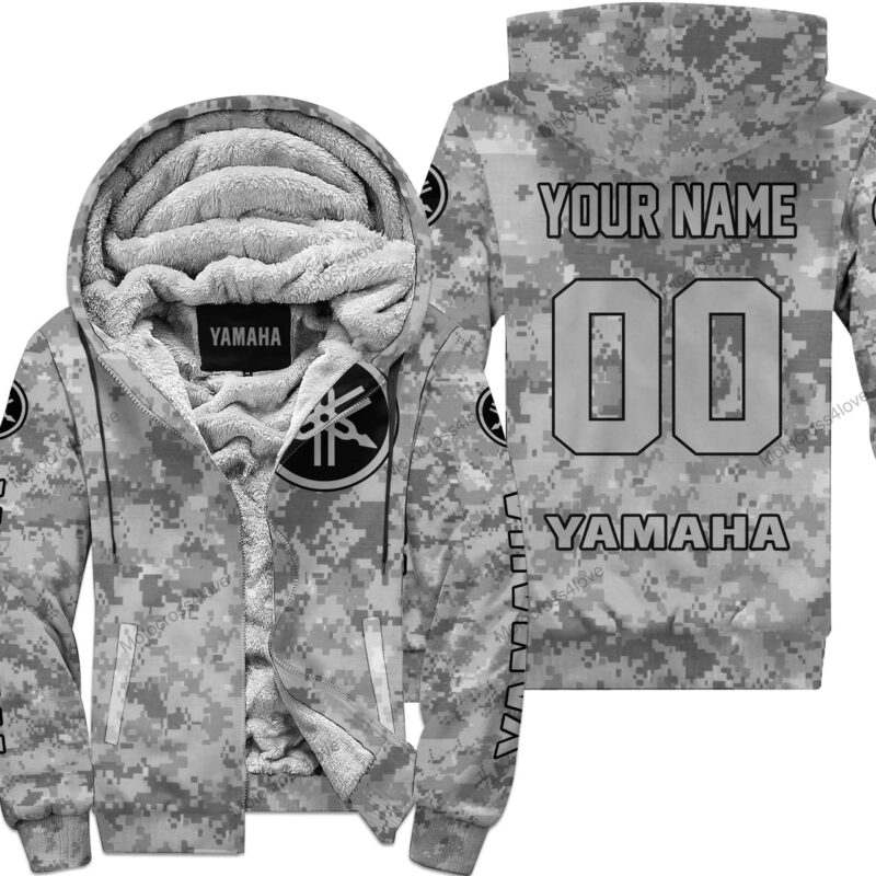 Us Army Yamaha Racing Custom Name Fleece Zip Hoodie MFH1319