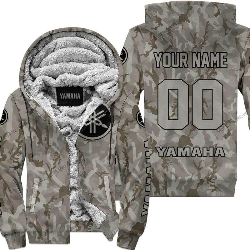 Us Army Yamaha Racing Custom Name Fleece Zip Hoodie MFH1320