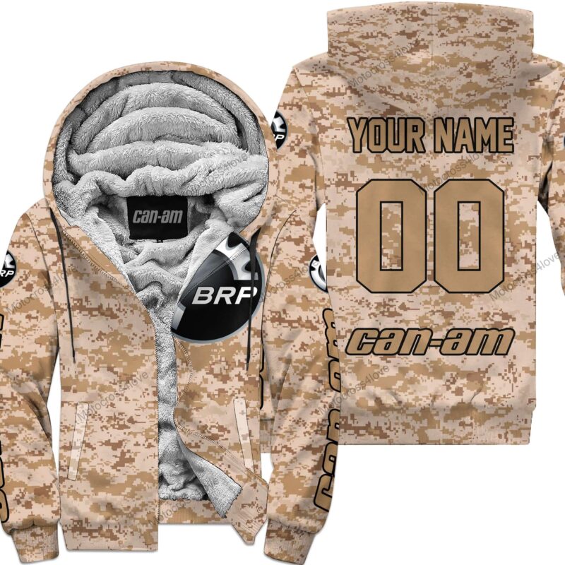 Us Marine Can-Am Racing Custom Name Fleece Zip Hoodie MFH1241