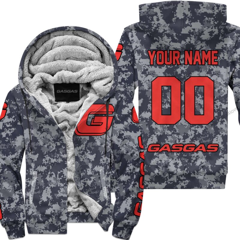 Us Navy Gas Gas Racing Custom Name Fleece Zip Hoodie MFH1405