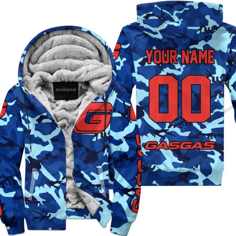 Us Navy Gas Gas Racing Custom Name Fleece Zip Hoodie MFH1406