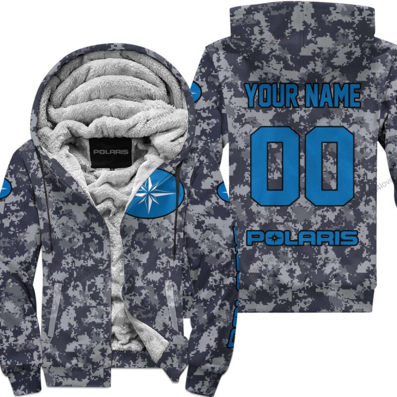 Us Navy Polaris Racing Custom Name Fleece Zip Hoodie MFH1468