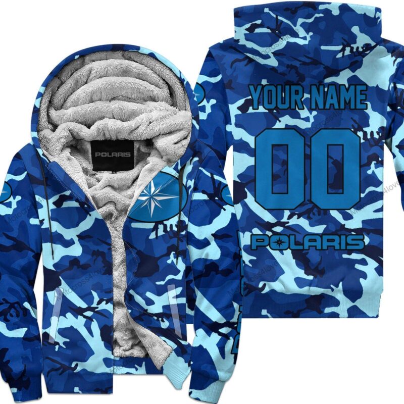 Us Navy Polaris Racing Custom Name Fleece Zip Hoodie MFH1469