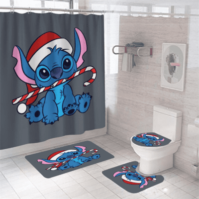 Cartoon Baby Stitch Xmas Bathroom Sets - Shower Curtain Sets BRS032