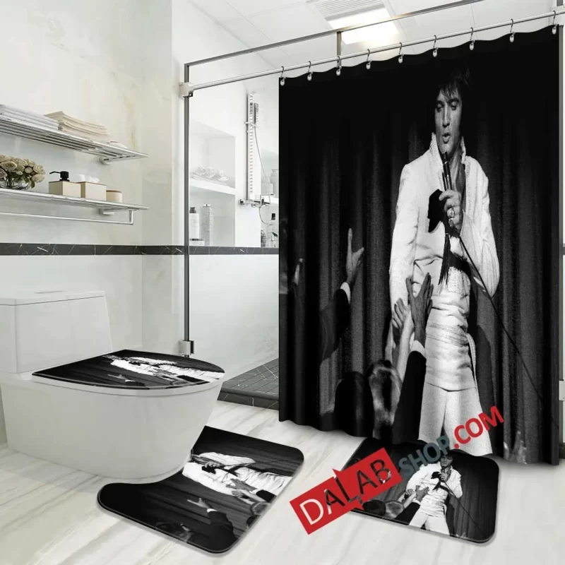 Famous Person Elvis Presley Bathroom Set - Shower Curtain Set BRS413
