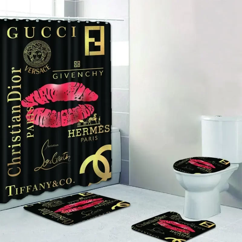 Gucci Chanel Fashion Logo Limited Luxury Brand Bathroom Set Home Decorations BRS001