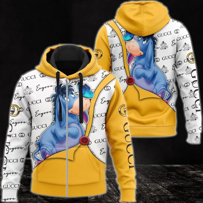 Gucci Eeyore Unisex Zipper Hoodie Luxury Brand ZH01546