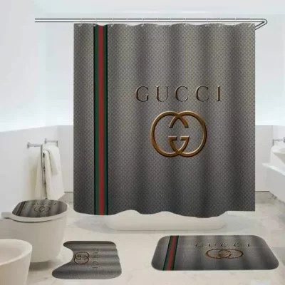 Gucci Luxury Shower Curtain Waterproof Luxury Bathroom Mat Set Luxury Brand Shower Curtain Luxury Curtains BRS830