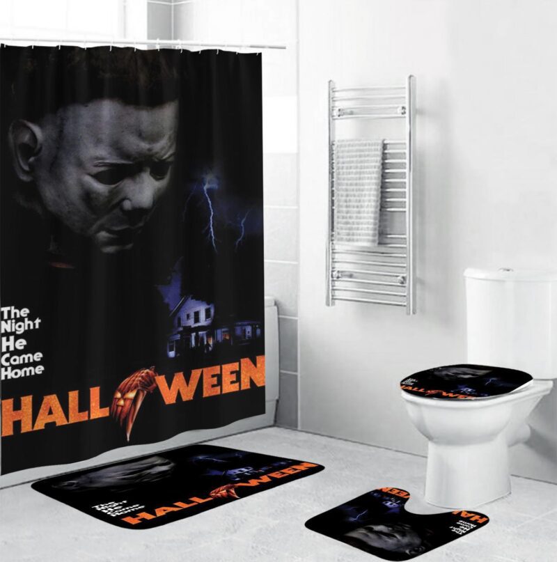 Halloween Michael Myers He Come Home Bathroom Set - Shower Curtain Set BRS069