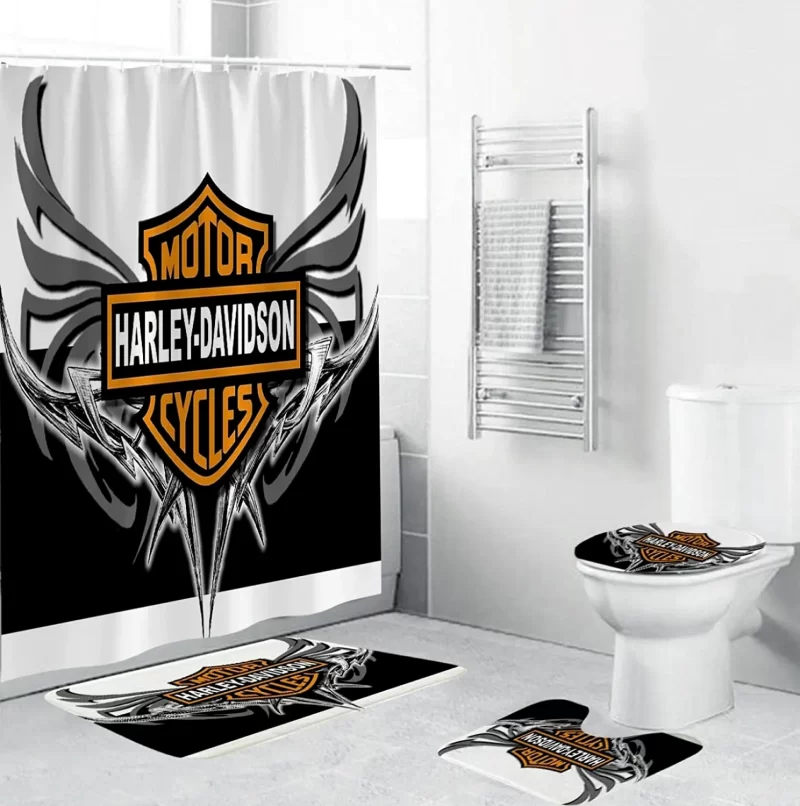 Harley Davidson Bathroom Sets - Shower Curtain Sets Ver BRS520