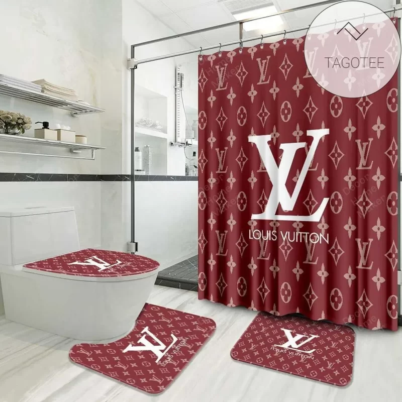 Louis Vuitton Bathroom Set Shower Curtain Style BRS918