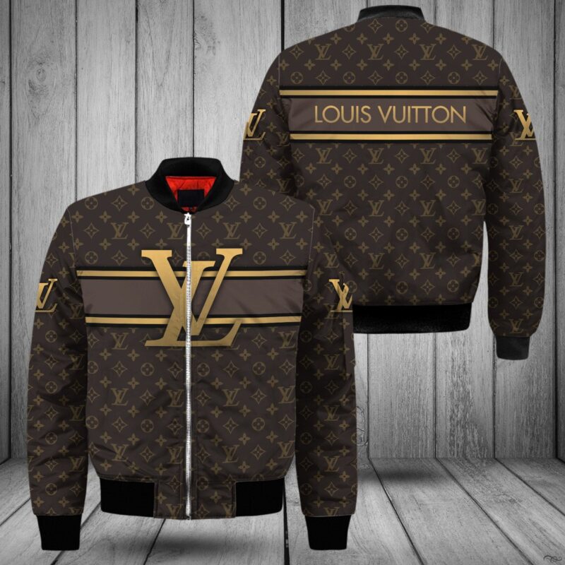 Louis Vuitton Brown Luxury Brand Premium Bomber Jacket BJ04481