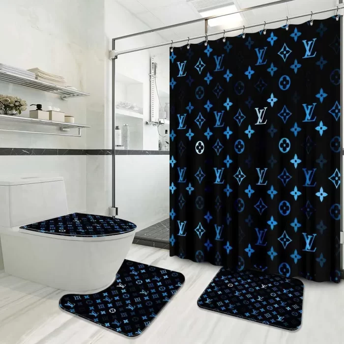 LV Louis Vuitton Diamond Bathroom Set Decoration Shower Curtain Luxury  Brand Waterproof - Infinite Creativity. Spend Less. Smile More