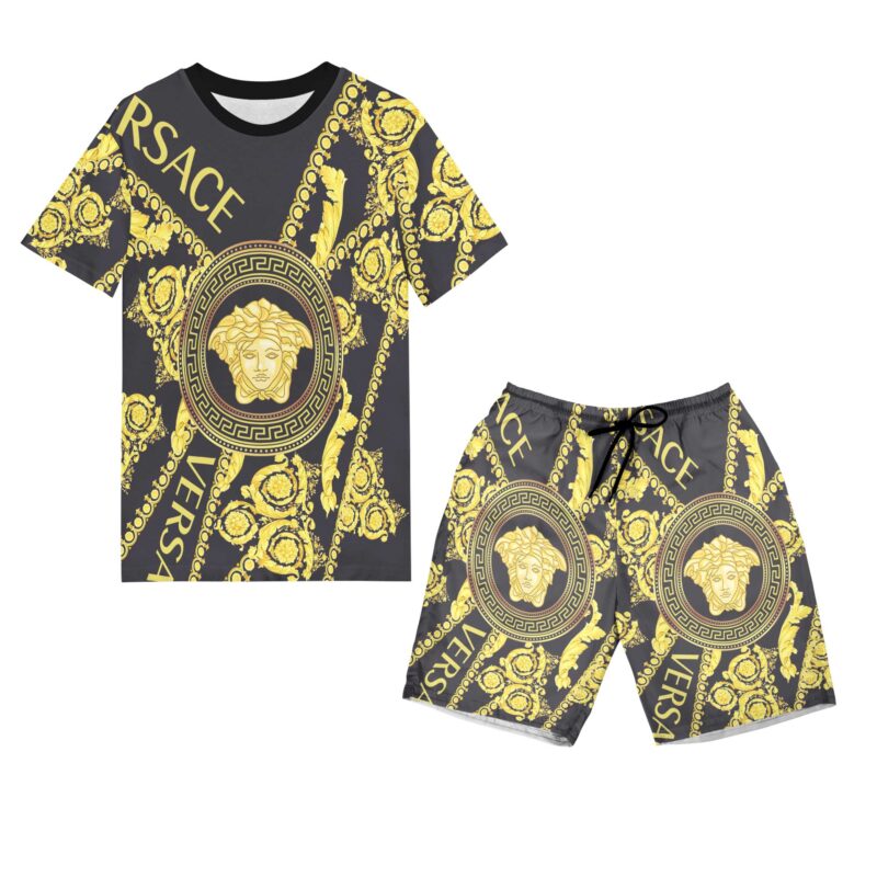 MK Versace Combo Unisex T Shirt Short Limited Luxury Outfit CTS1121