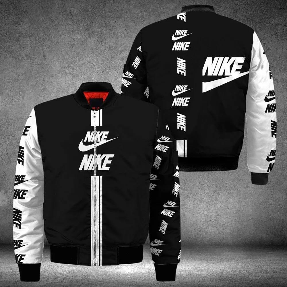 Nike Black White Luxury Brand Premium Bomber Jacket BJ04447 – Let the ...