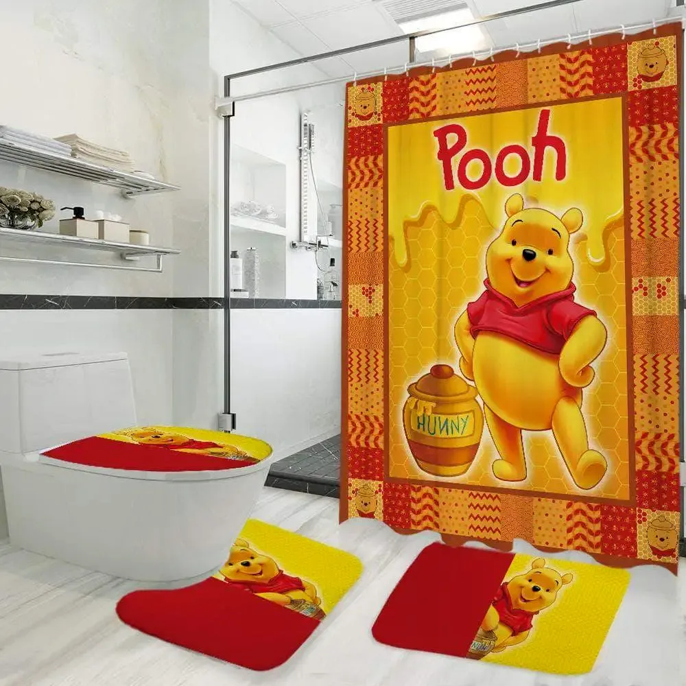 Pooh-Disney-Shower-Curtains-Bathroom-Sets-BRS482 Pooh Disney Shower Curtains Bathroom Sets BRS482