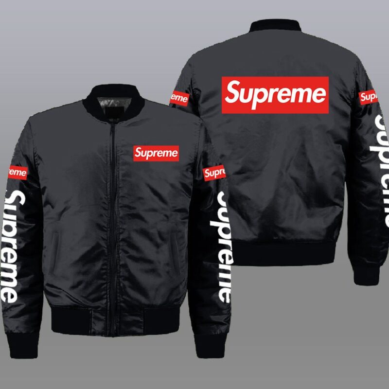 Supreme Black Luxury Brand Bomber Jacket BJ04460