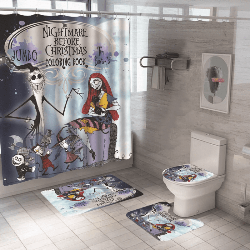 The Nightmare Before Christmas Ver Bathroom Sets - Shower Curtain Sets BRS015