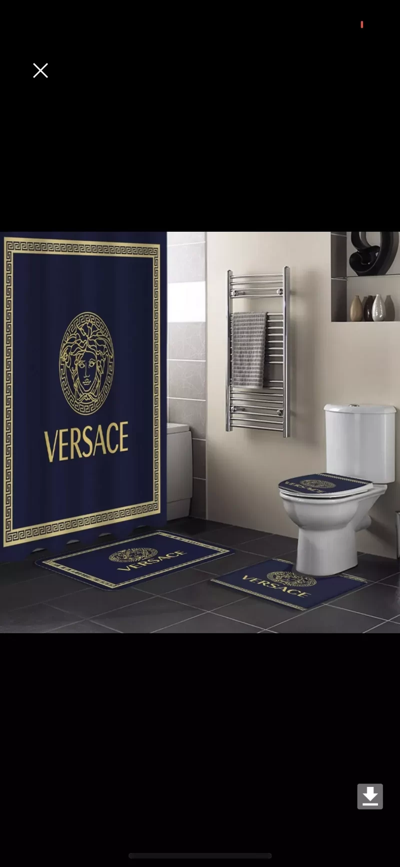 Versace Type Shower Curtain Waterproof Luxury Bathroom Mat Set Luxury Brand Shower Curtain Luxury Curtains BRS768