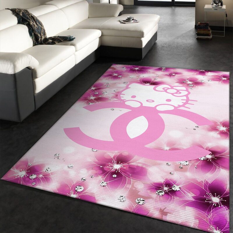 Chanel Hello Kitty Fashion Luxury Brand Area Rug Carpet Floor Decor RR2673