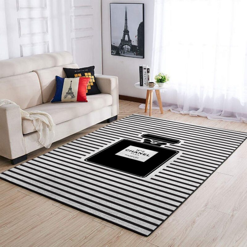 Chanel N Coco Fashion Luxury Brand Premium Area Rug Carpet Floor Decor RR2661