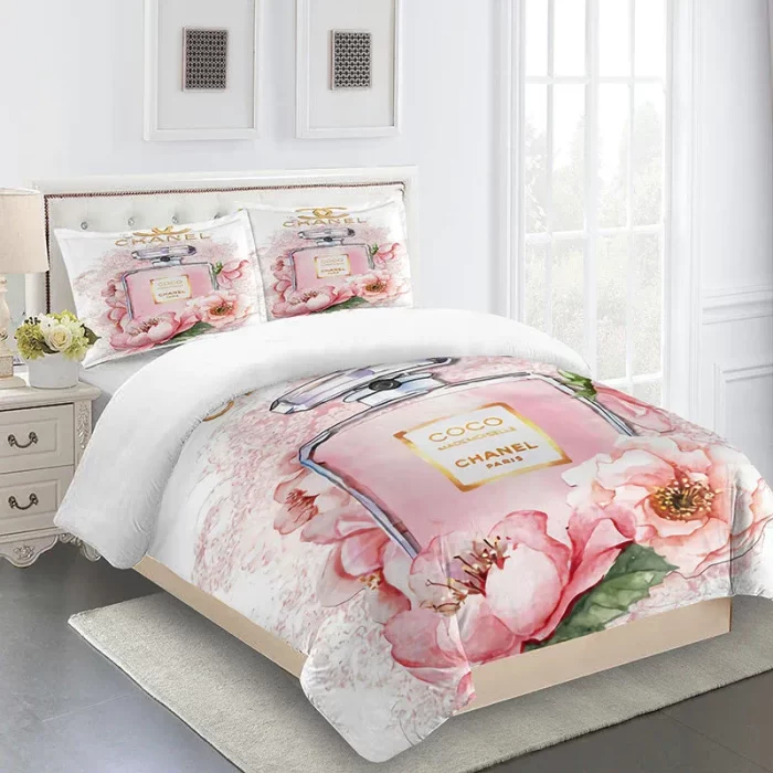 Chanel Paris Coco Luxury Brand Premium Bedding Set Duvet Cover BS056