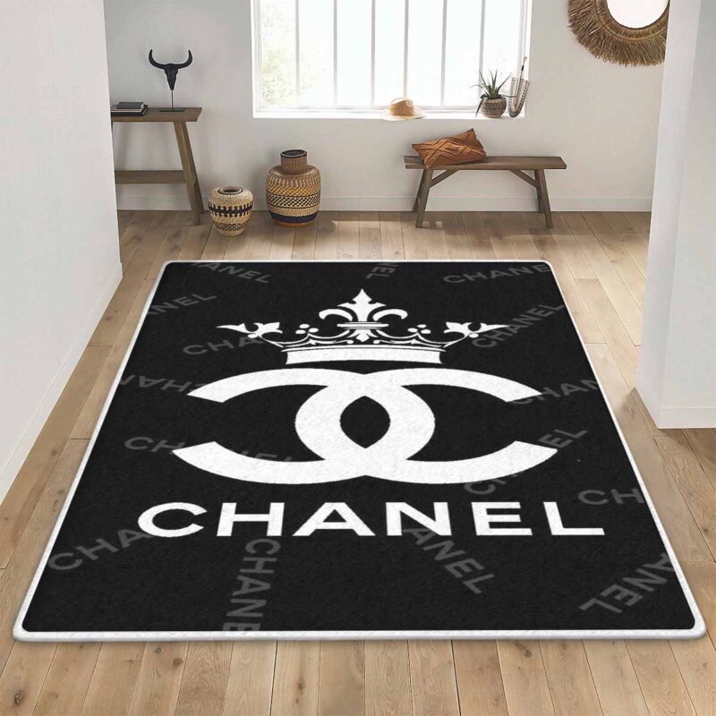 Chanel Queen Luxury Brand Premium Area Rug Carpet Living Room Rug Floor Decor RR2771