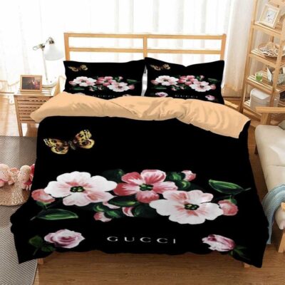 Gucci Flowers Fashion Luxury Brand Bedding Set BS269