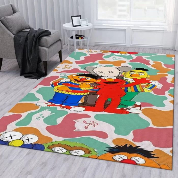 Kaws Jvrrr Style Fashion Brand Area Rug Living Room Rug Christmas Gift Decor RR2888