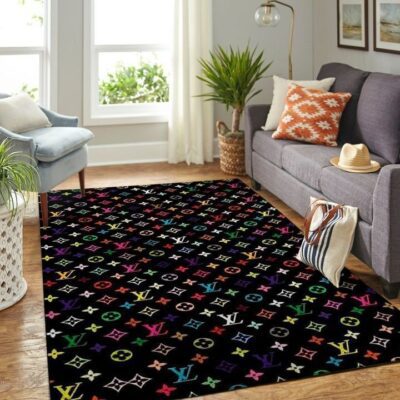 Louis Vuitton Colorful Area Rug Carpet Floor Decor RR2759