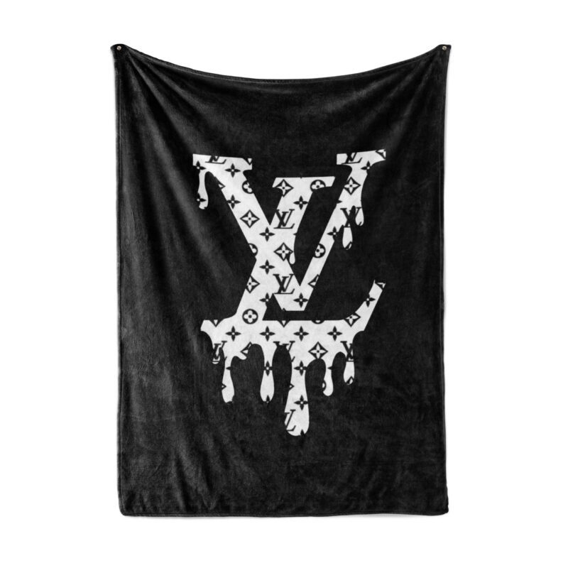 Louis Vuitton Dirty Logo Luxury Brand Premium Fleece Sherpa Blanket Sofa Decor BL3133