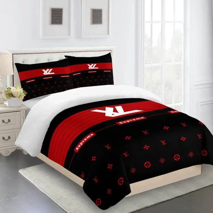 Louis Vuitton Fashion Logo Limited Luxury Brand Bedding Set BS434