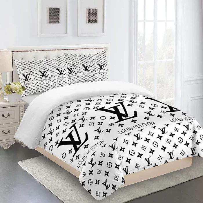 Louis Vuitton Fashion Logo Limited Luxury Brand Bedding Set BS437