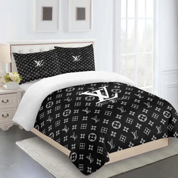 Louis Vuitton Fashion Logo Limited Luxury Brand Bedding Set BS439