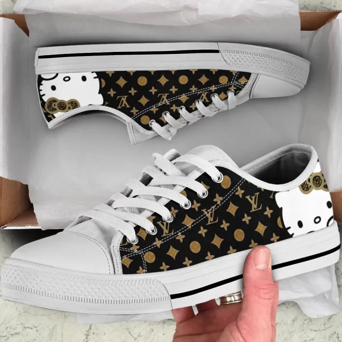 Louis Vuitton Hello Kitty Low Top Canvas Shoes Luxury Brand Sneaker LTS026