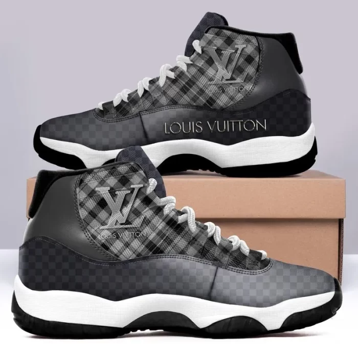 Louis Vuitton LV Air Jordan 11 Sneakers Shoes Black JD11033