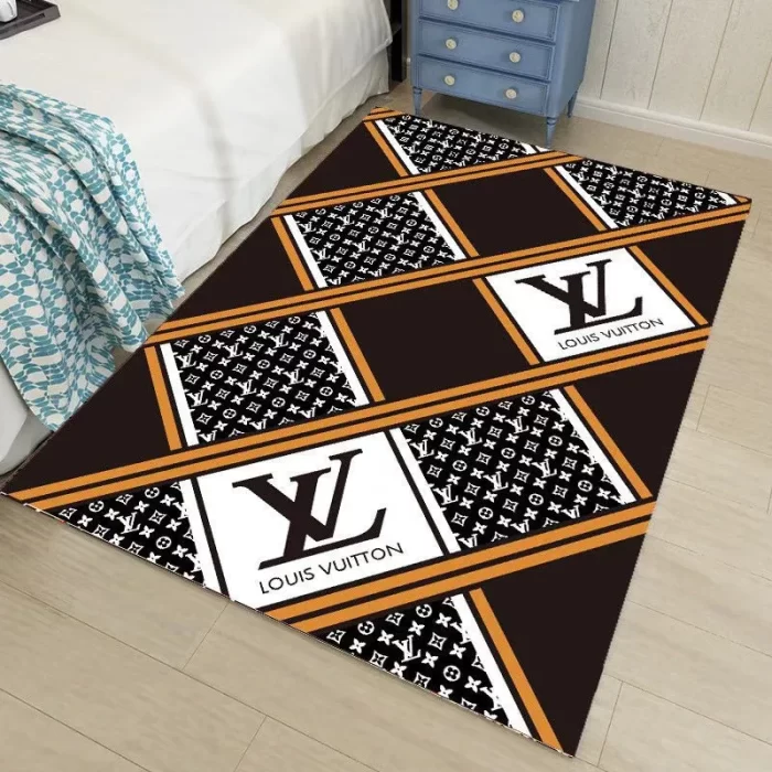 Louis Vuitton LV Luxury Area Rug For Living Room Bedroom Carpet Floor Decor Mat RR2947